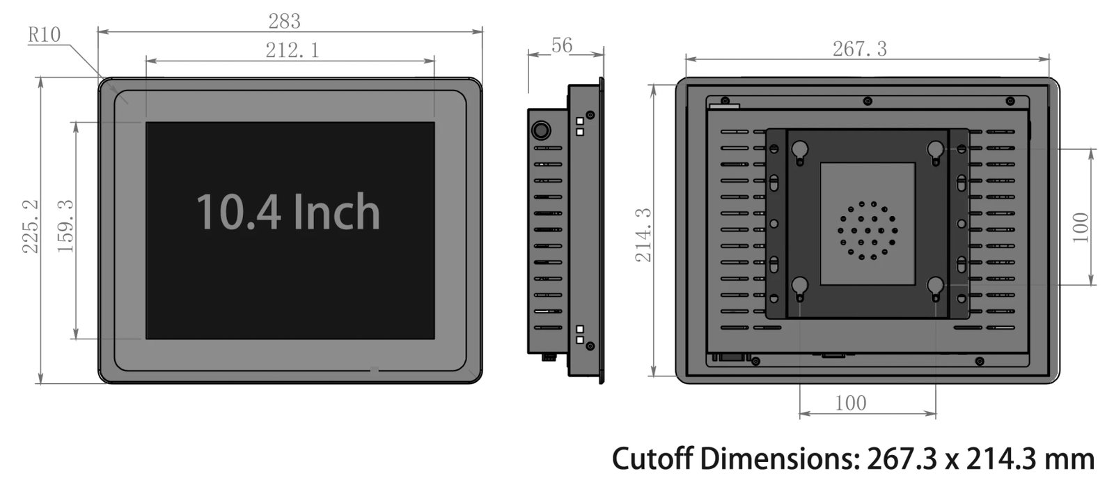 Industrial All-in-One PC Tablet 10-Point Touch Core i7 13th Gen Win 11 MES Workstation Mounted Embedded Computer
