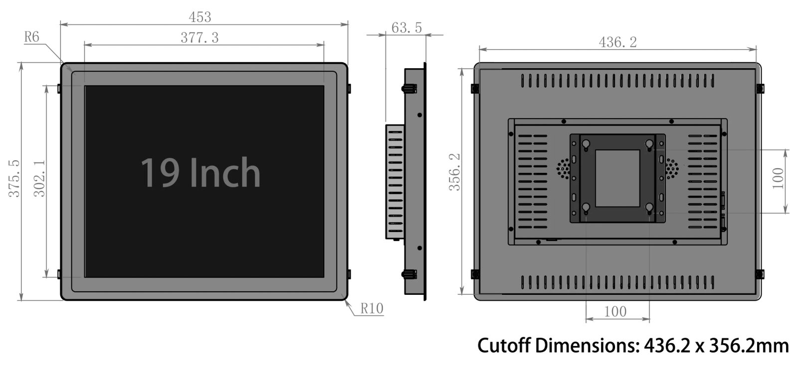 Industrial All-in-One PC Tablet 10-Point Touch Core i7 13th Gen Win 11 MES Workstation Mounted Embedded Computer