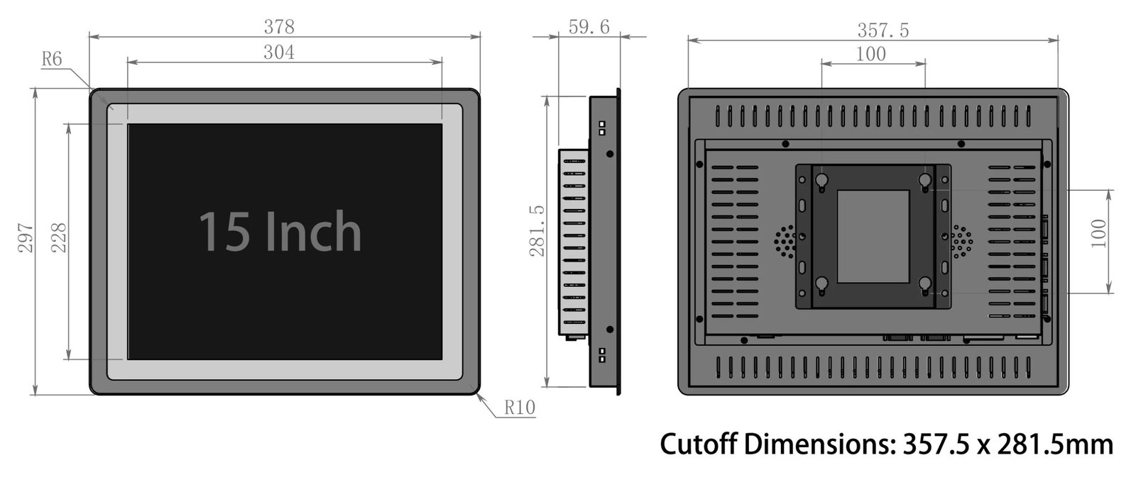 Industrial All-in-One PC Tablet 10-Point Touch Core i7 13th Gen Win 11 MES Workstation Mounted Embedded Computer