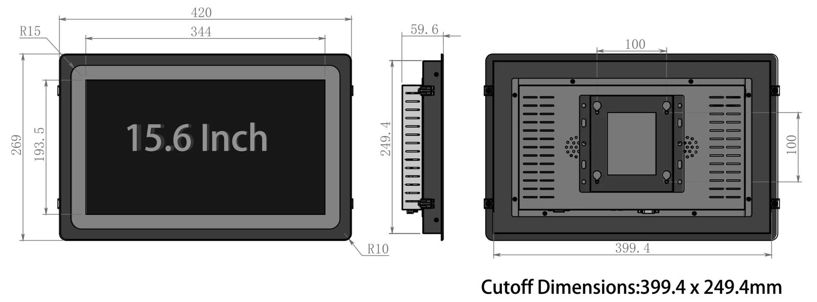 Industrial All-in-One PC Tablet 10-Point Touch Core i7 13th Gen Win 11 MES Workstation Mounted Embedded Computer