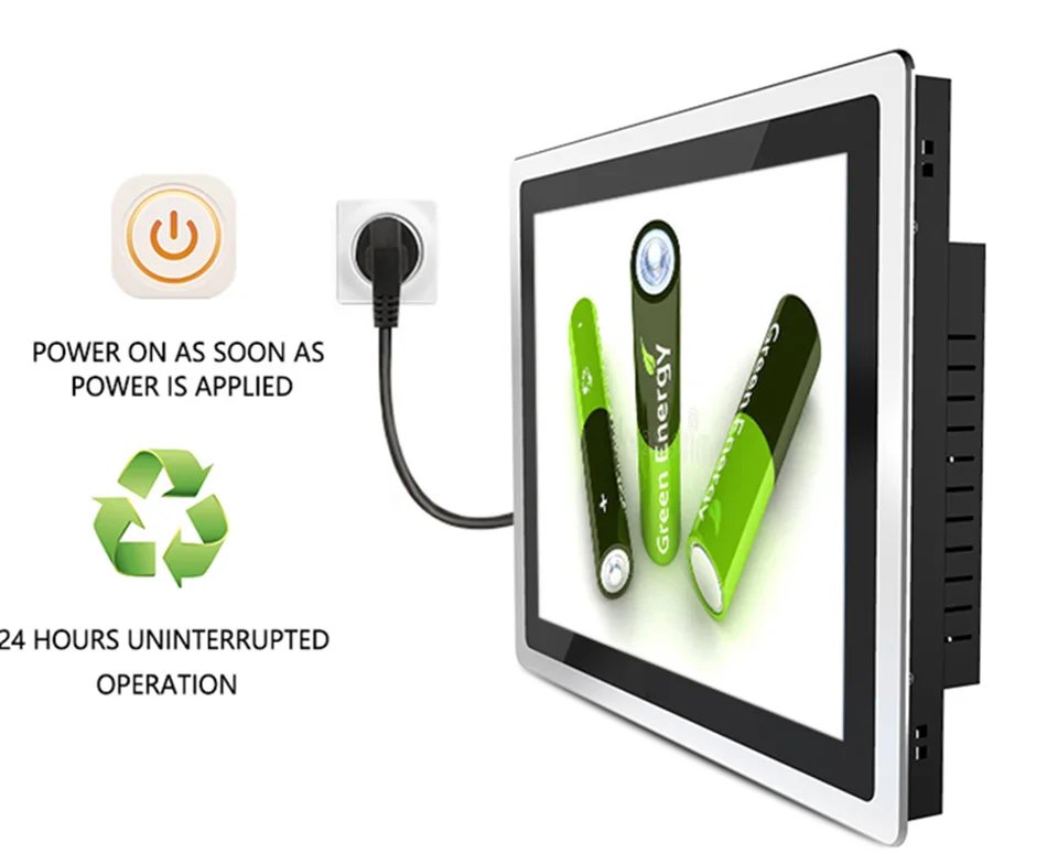 Industrial All-in-One PC Tablet 10-Point Touch Core i7 13th Gen Win 11 MES Workstation Mounted Embedded Computer