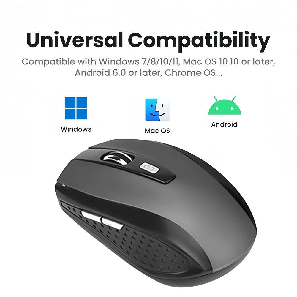 Wireless Mouse 2.4G Silent Mouse Portable Mobile Optical Office Mouse 1600 Adjustable DPI Levels for Notebook PC Laptop MacBook Wireless Mouse 2.4G Silent Mouse Portable Mobile Optical Office Mouse 1600 Adjustable DPI Levels for Notebook PC Laptop MacBook