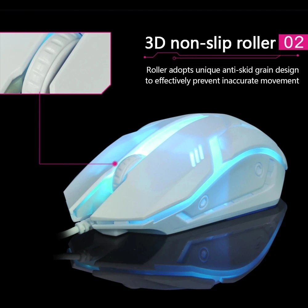 Limei S1 E Sports LED Luminous Backlit Wired Mouse USB Wired For Desktop Laptop Mute Office Computer Gaming Mouse - Image 6