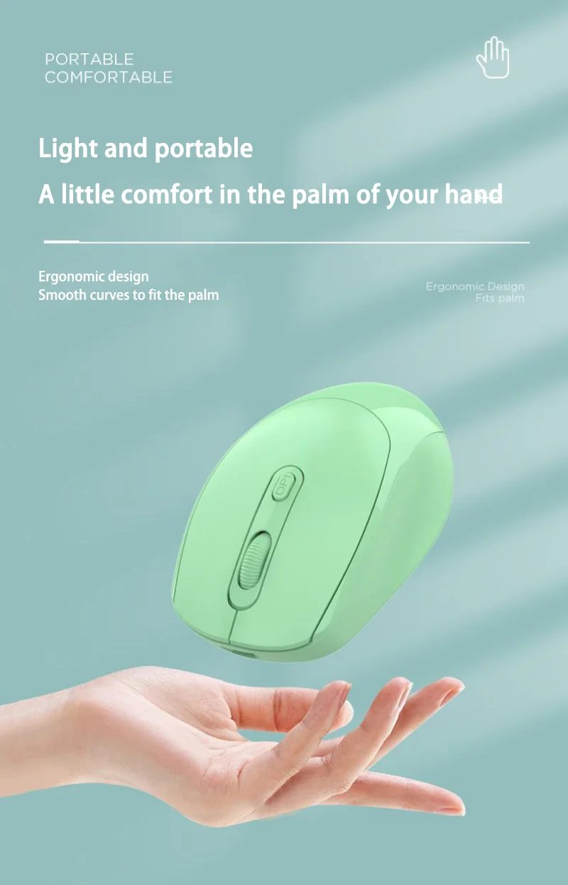 XIAOMI Wireless Mouse Silent Bluetooth-compatible 2.4G Dual Mode Rechargeable 1600 DPI For MacBook Laptop PC Game Office Girl