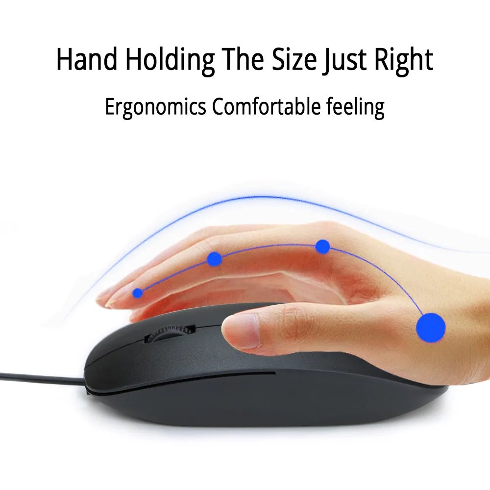USB Wired Mouse Ultra thin 3 Buttons 1200DPI Optical 3D Roller Computer Mouse USB Gaming Mouse For PC Computer Gaming USB Wired Mouse Ultra thin 3 Buttons 1200DPI Optical 3D Roller Computer Mouse USB Gaming Mouse For PC Computer Gaming