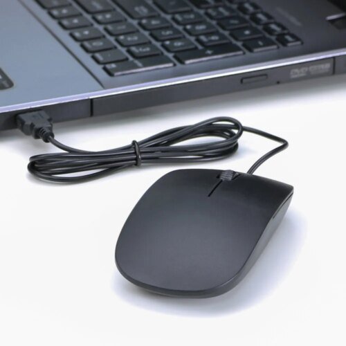 USB Wired Mouse Ultra thin 3 Buttons 1200DPI Optical 3D Roller Computer Mouse USB Gaming Mouse For PC Computer Gaming