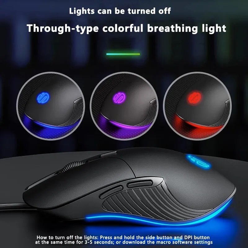 INPHIC B2 USB Wired Mouse Silent Office Gaming Mouse for PC and Laptops - Image 4