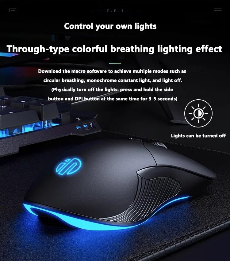 INPHIC B2 USB Wired Mouse Silent Office Gaming Mouse for PC and Laptops INPHIC B2 USB Wired Mouse Silent Office Gaming Mouse for PC and Laptops