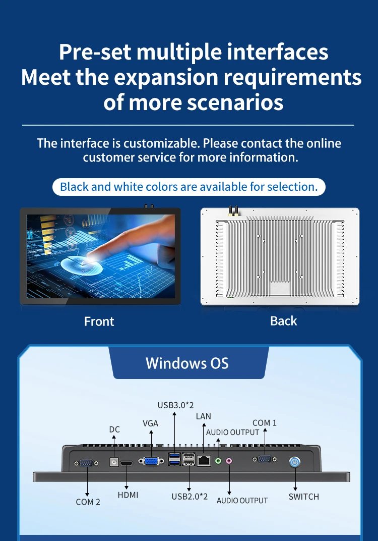 15.6 Inch All in One Capacitive Touch Screen PC Industrial Panel Computer 15.6 Inch All in One Capacitive Touch Screen PC Industrial Panel Computer