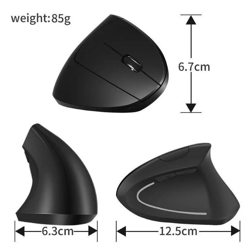 Wireless Mouse Vertical Gaming Mouse USB Computer Mice Ergonomic Desktop Upright Mouse 1600 DPI for PC Laptop Office Home Wireless Mouse Vertical Gaming Mouse USB Computer Mice Ergonomic Desktop Upright Mouse 1600 DPI for PC Laptop Office Home