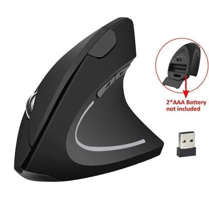Wireless Mouse Vertical Gaming Mouse USB Computer Mice Ergonomic Desktop Upright Mouse 1600 DPI for PC Laptop Office Home Wireless Mouse Vertical Gaming Mouse USB Computer Mice Ergonomic Desktop Upright Mouse 1600 DPI for PC Laptop Office Home