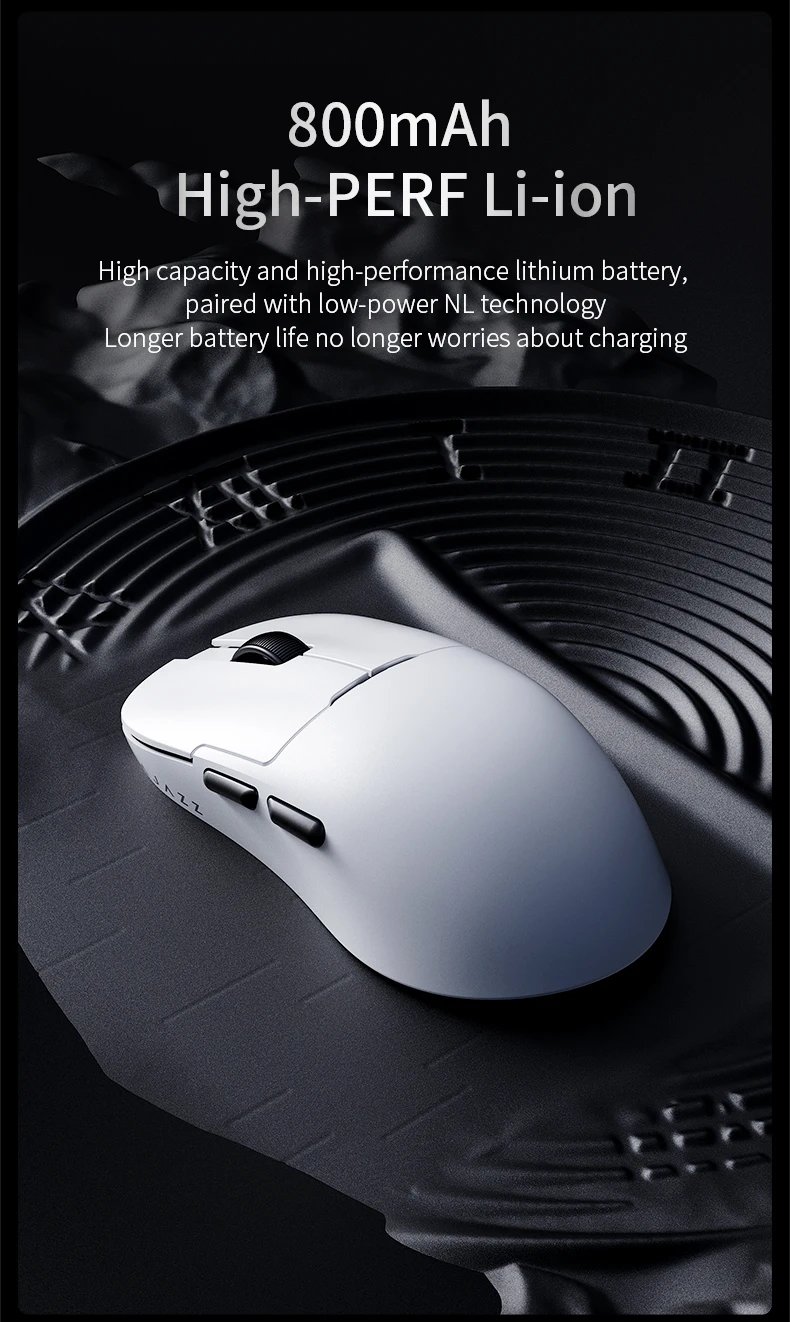AJAZZ AJ159 NL Wireless Mouse 800mAh Compatible with Games and Office PAW3395 1K Nearlink BT Wireless Mouse Laptop GiftAJAZZ AJ1