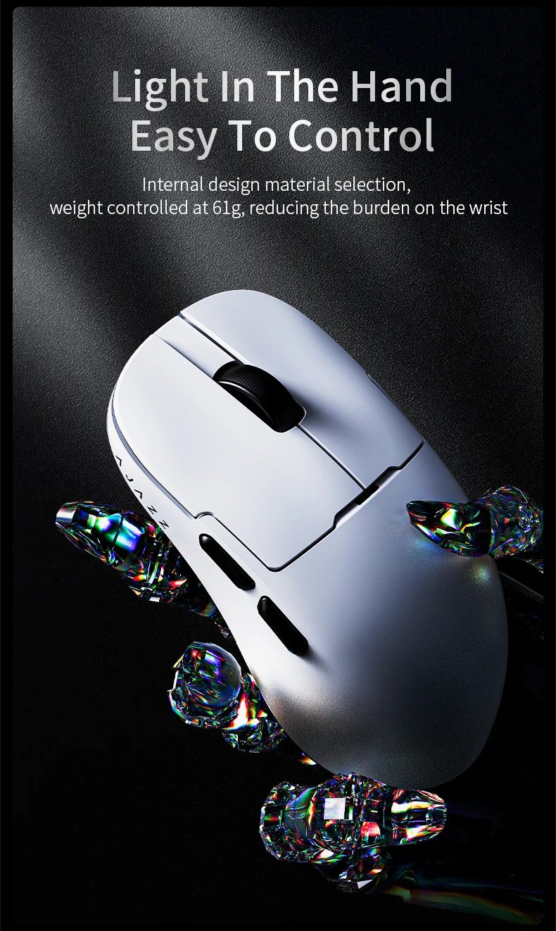 AJAZZ AJ159 NL Wireless Mouse 800mAh Compatible with Games and Office PAW3395 1K Nearlink BT Wireless Mouse Laptop GiftAJAZZ AJ1