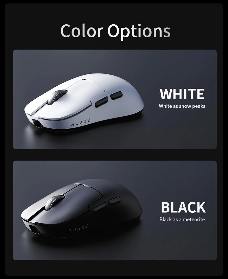 AJAZZ AJ159 NL Wireless Mouse 800mAh Compatible with Games and Office PAW3395 1K Nearlink BT Wireless Mouse Laptop GiftAJAZZ AJ1