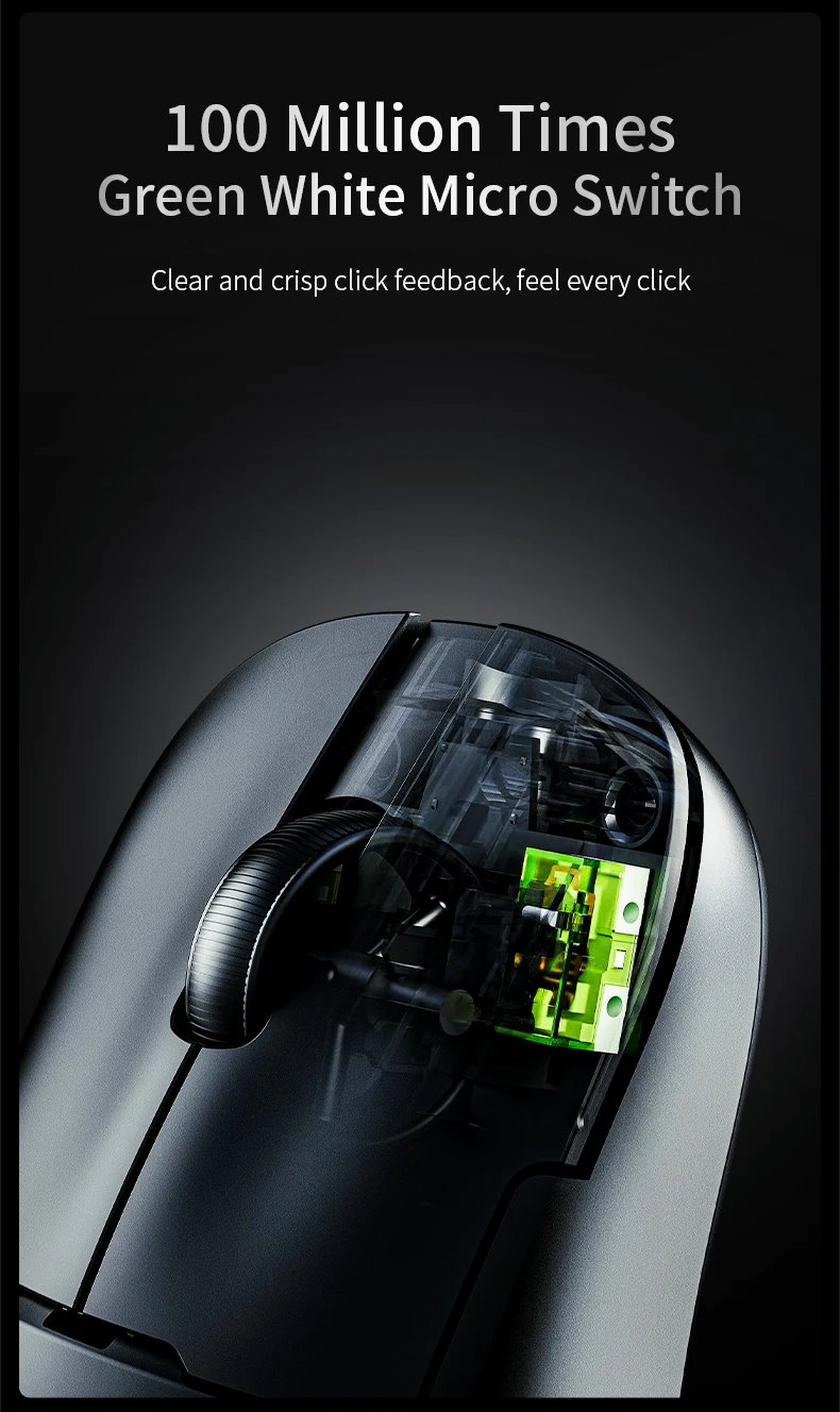 AJAZZ AJ159 NL Wireless Mouse 800mAh Compatible with Games and Office PAW3395 1K Nearlink BT Wireless Mouse Laptop GiftAJAZZ AJ1