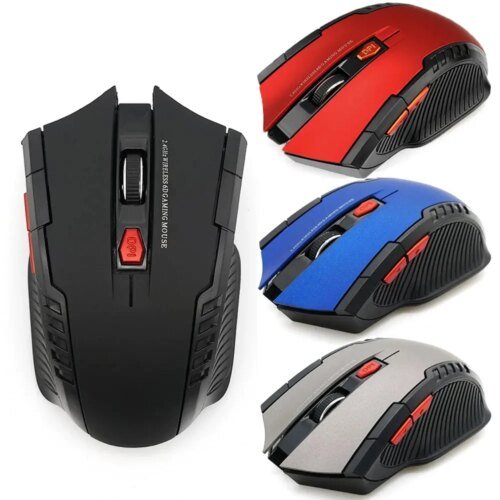 2.4G Wireless Mouse for Laptop Gamer Ergonomic Computer Mouse Wireless with USB Receiver 1600DPI 6 Buttons Portable Optical Mice
