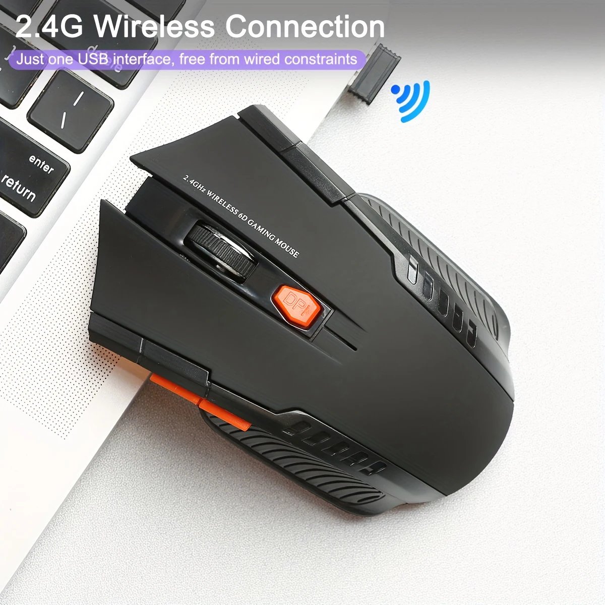 2.4G Wireless Mouse for Laptop Gamer Ergonomic Computer Mouse Wireless with USB Receiver 1600DPI 6 Buttons Portable Optical Mice 2.4G Wireless Mouse for Laptop Gamer Ergonomic Computer Mouse Wireless with USB Receiver 1600DPI 6 Buttons Portable Optical Mice