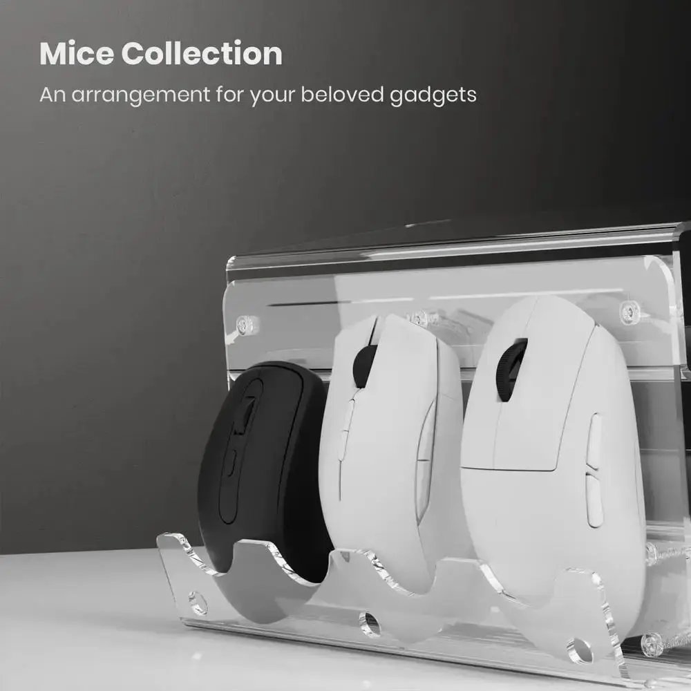 Multifunctional Desktop Acrylic Tablet Holder for Computer Keyboard and Mouse Storage Suitable for Ipad Macbook Laptop Computers