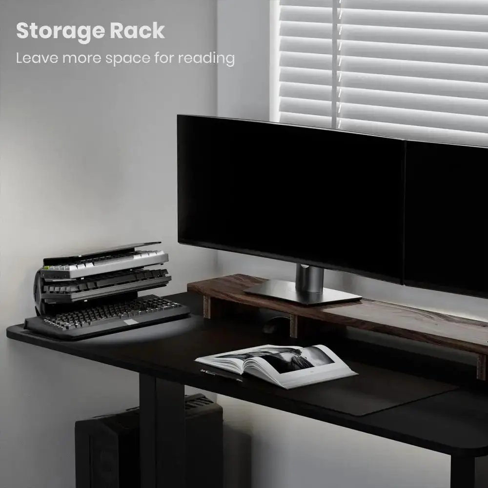 Multifunctional Desktop Acrylic Tablet Holder for Computer Keyboard and Mouse Storage Suitable for Ipad Macbook Laptop Computers