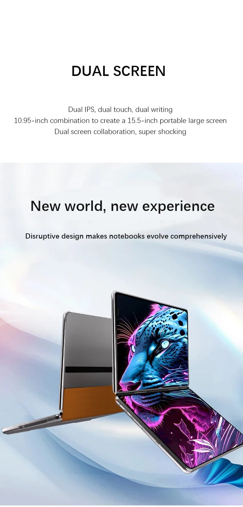 GLF-S2 10.9+10.95 Inch Dual Screen Laptop Intel i3 1215U N100 Touchscreen Notebook WIFI 6 180° flip Win11 Laptop Tablet Computer GLF-S2 10.9+10.95 Inch Dual Screen Laptop Intel i3 1215U N100 Touchscreen Notebook WIFI 6 180° flip Win11 Laptop Tablet Computer