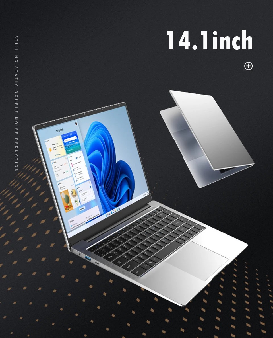 Laptop Computer Windows 11 Notebook 12GB RAM 128GB 256GB 1TB SSD 1920*1080 HD Lightweight Portable Office Study Laptops