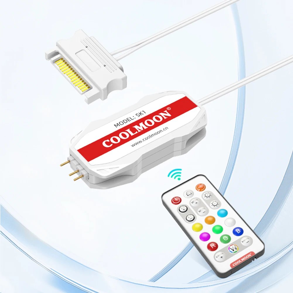 ARGB Controller 5V 3pin To SATA Power Supply Mini RGB Controller 3PIN Hub For Computer Cpu Case Cool Fan LED Light Radiator