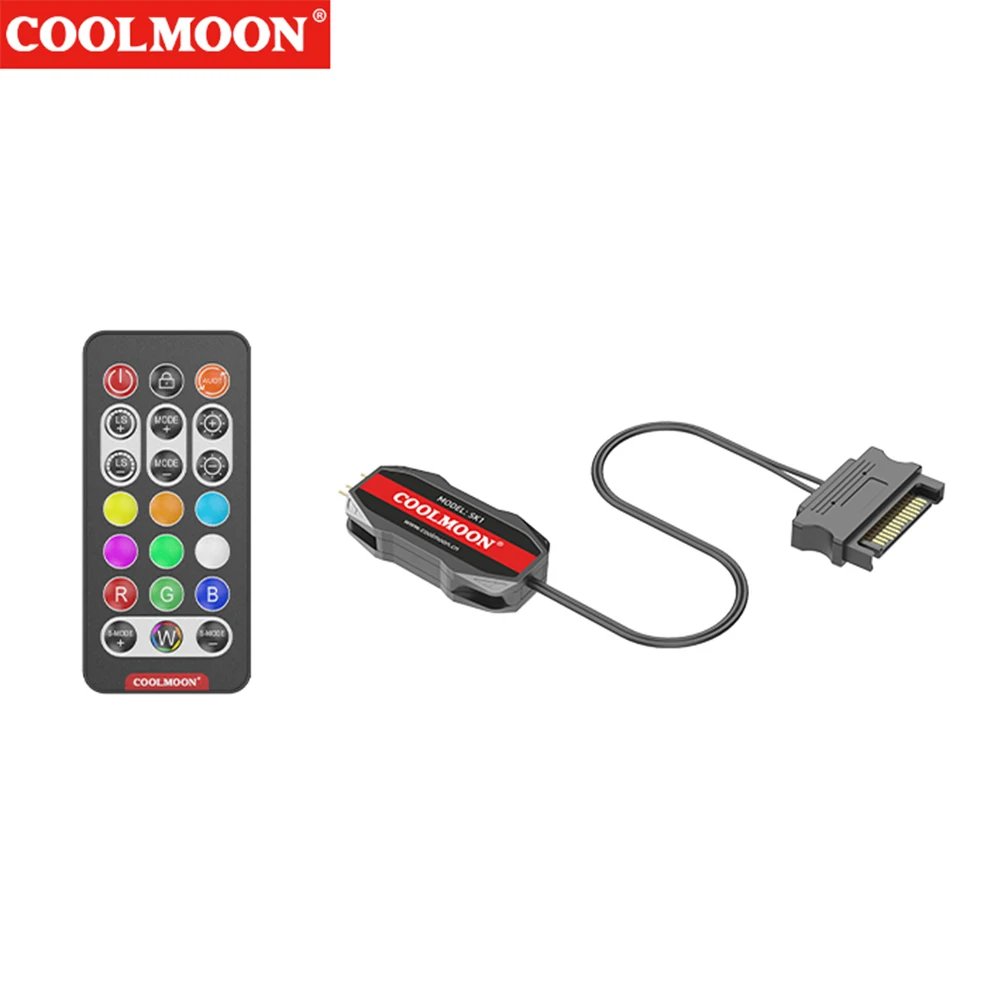 ARGB Controller 5V 3pin To SATA Power Supply Mini RGB Controller 3PIN Hub For Computer Cpu Case Cool Fan LED Light Radiator