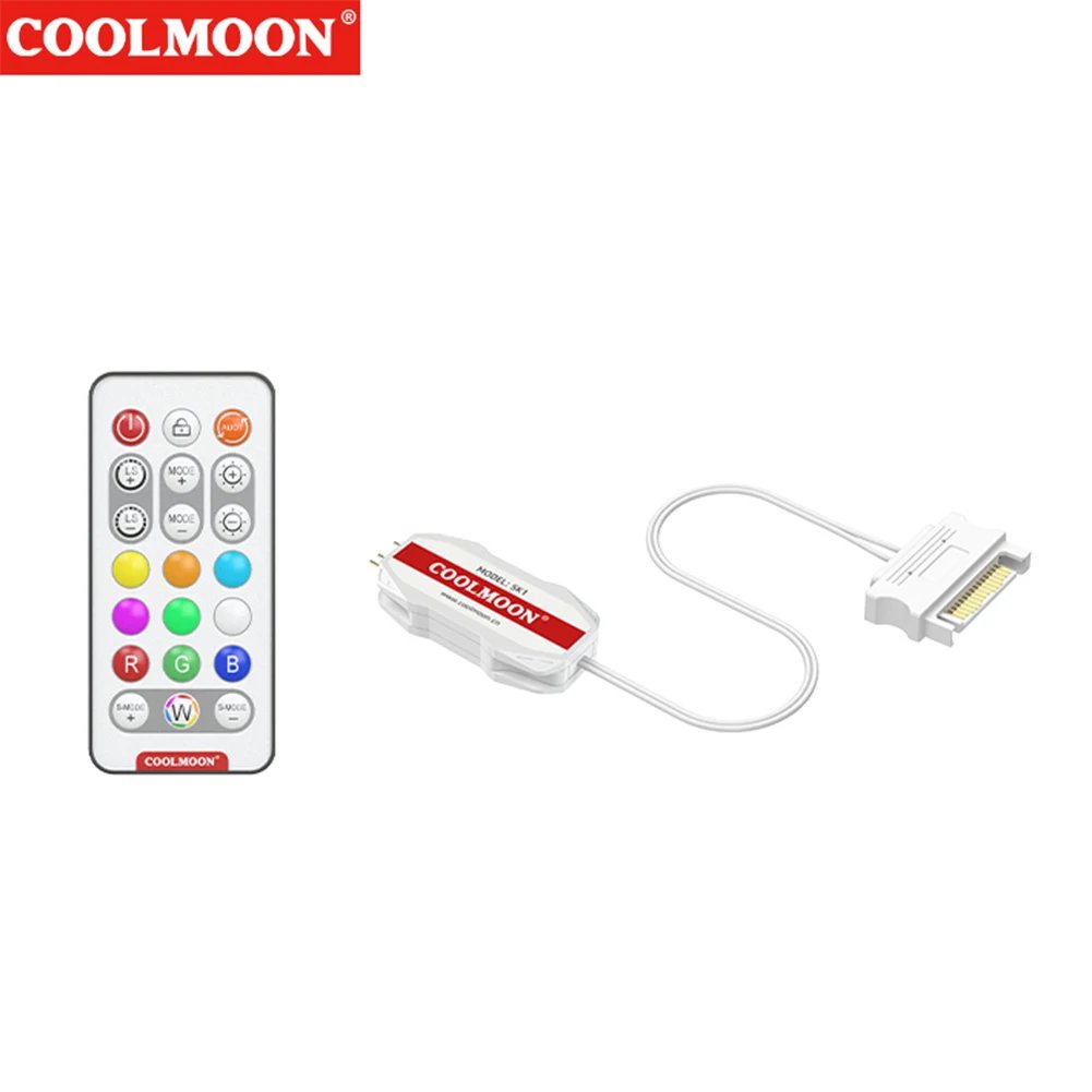 ARGB Controller 5V 3pin To SATA Power Supply Mini RGB Controller 3PIN Hub For Computer Cpu Case Cool Fan LED Light Radiator