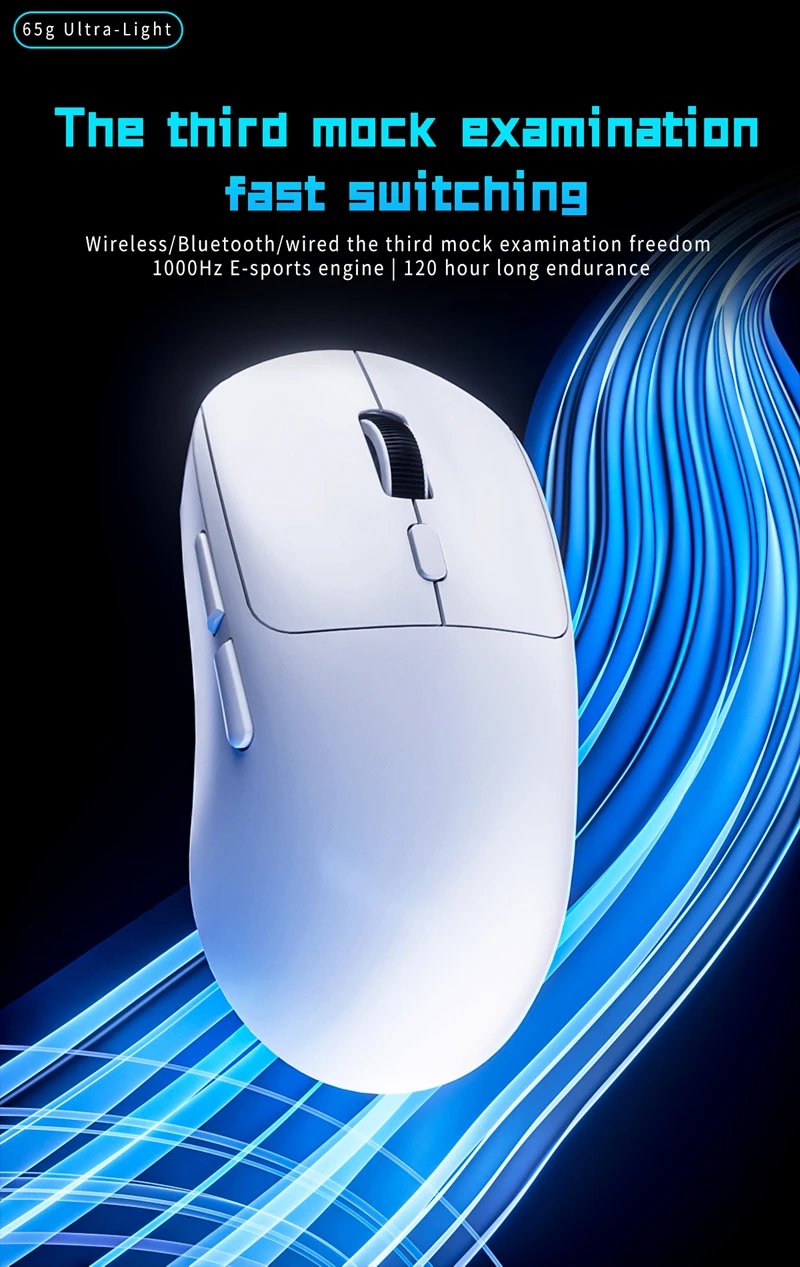 M348 Superlight Mouse Bluetooth 2.4G Wireless Gaming Mouse Flagship Chip Gaming Sensor 6 Adjustable DPI for Office Game M348 Superlight Mouse Bluetooth 2.4G Wireless Gaming Mouse Flagship Chip Gaming Sensor 6 Adjustable DPI for Office Game