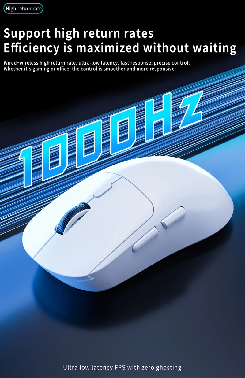 M348 Superlight Mouse Bluetooth 2.4G Wireless Gaming Mouse Flagship Chip Gaming Sensor 6 Adjustable DPI for Office Game M348 Superlight Mouse Bluetooth 2.4G Wireless Gaming Mouse Flagship Chip Gaming Sensor 6 Adjustable DPI for Office Game