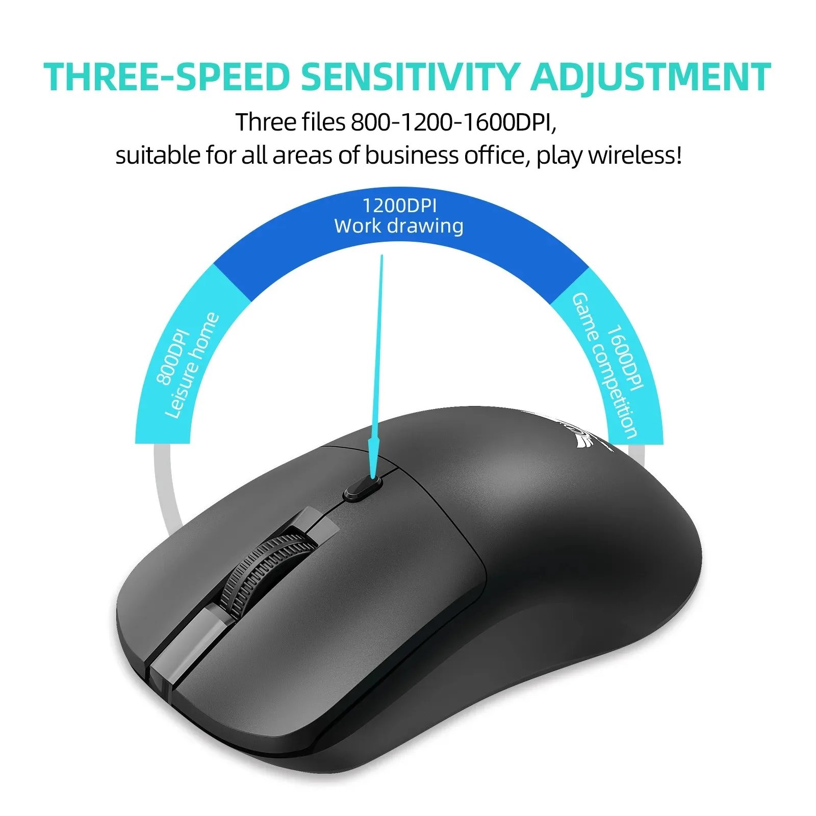2.4G Wireless Mouse 3 Levels 1600 DPI Gaming Mouse Office Optical Mouse Ergonomic Mouse Mice for PC Computer Laptop Macbook - Image 3