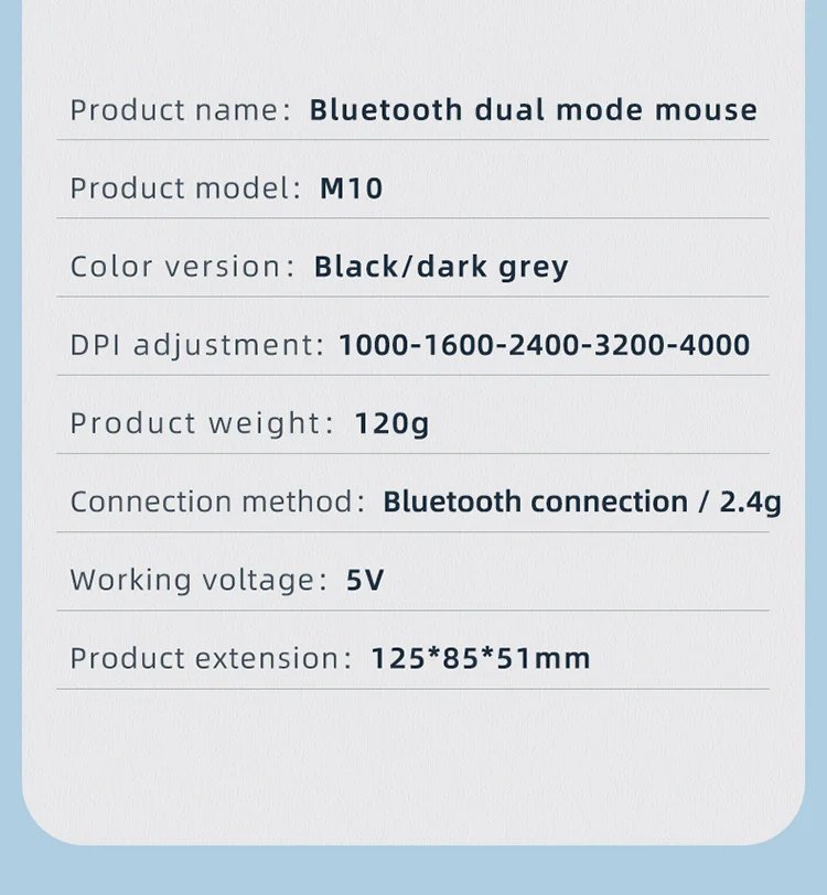 Multi-Device Wireless Mouse Bluetooth 5.0 & 3.0 Mouse 2.4G Wireless Portable Optical Mouse Ergonomic Right Hand Computer Mice