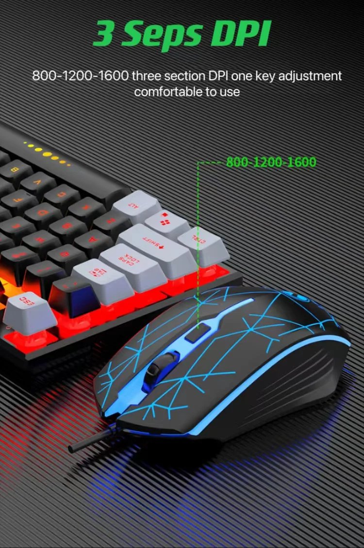 Wired Keyboard And Mouse Set Usb Luminous Mechanical Keyboard And Mouse Set For PC Laptop Computer Game Office Wired Keyboard And Mouse Set Usb Luminous Mechanical Keyboard And Mouse Set For PC Laptop Computer Game Office