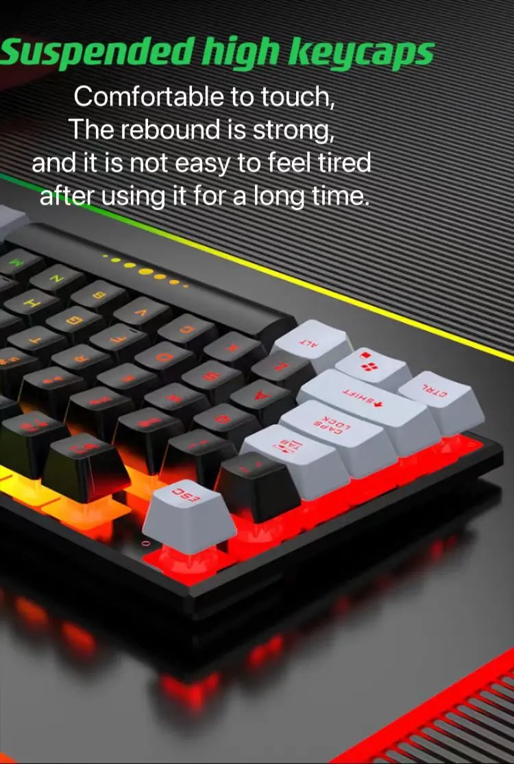 Wired Keyboard And Mouse Set Usb Luminous Mechanical Keyboard And Mouse Set For PC Laptop Computer Game Office Wired Keyboard And Mouse Set Usb Luminous Mechanical Keyboard And Mouse Set For PC Laptop Computer Game Office