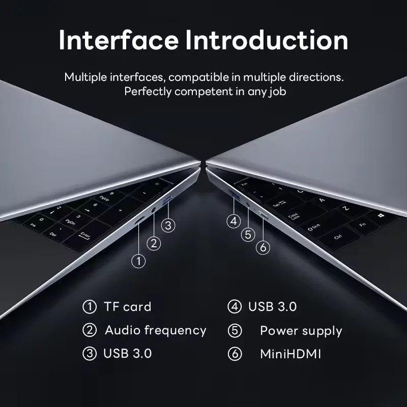 Windows 11 Pro core i9 8950hk Portable laptops 16G DDR4 1TB SSD Office Study laptop 1920*1080 Notebook computer Office laptop - Image 6