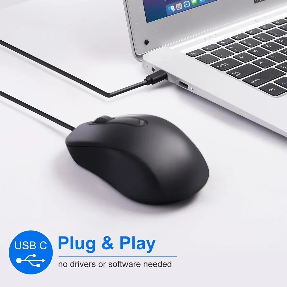 HKXA 3D Type C Wired Mouse Gaming Mouse Silent Ergonomics Optical Mouse 1000 DPI Computer Mouse Gamer for PC/Laptop/Desktop HKXA 3D Type C Wired Mouse Gaming Mouse Silent Ergonomics Optical Mouse 1000 DPI Computer Mouse Gamer for PC/Laptop/Desktop