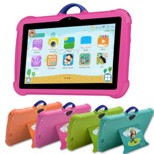 Hot 2025 children’s computer kids gift tablet portable 7inches gaming laptop leaning tablet