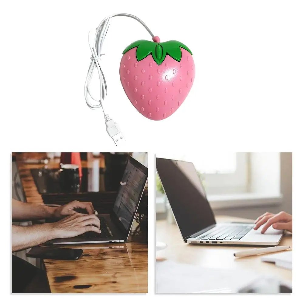Wired Mouse Pink Strawberry Small Optical PC Computer Game Mouse Cute Creative Design Girls Birthday Gift For Office Laptop V1P8 Wired Mouse Pink Strawberry Small Optical PC Computer Game Mouse Cute Creative Design Girls Birthday Gift For Office Laptop V1P8