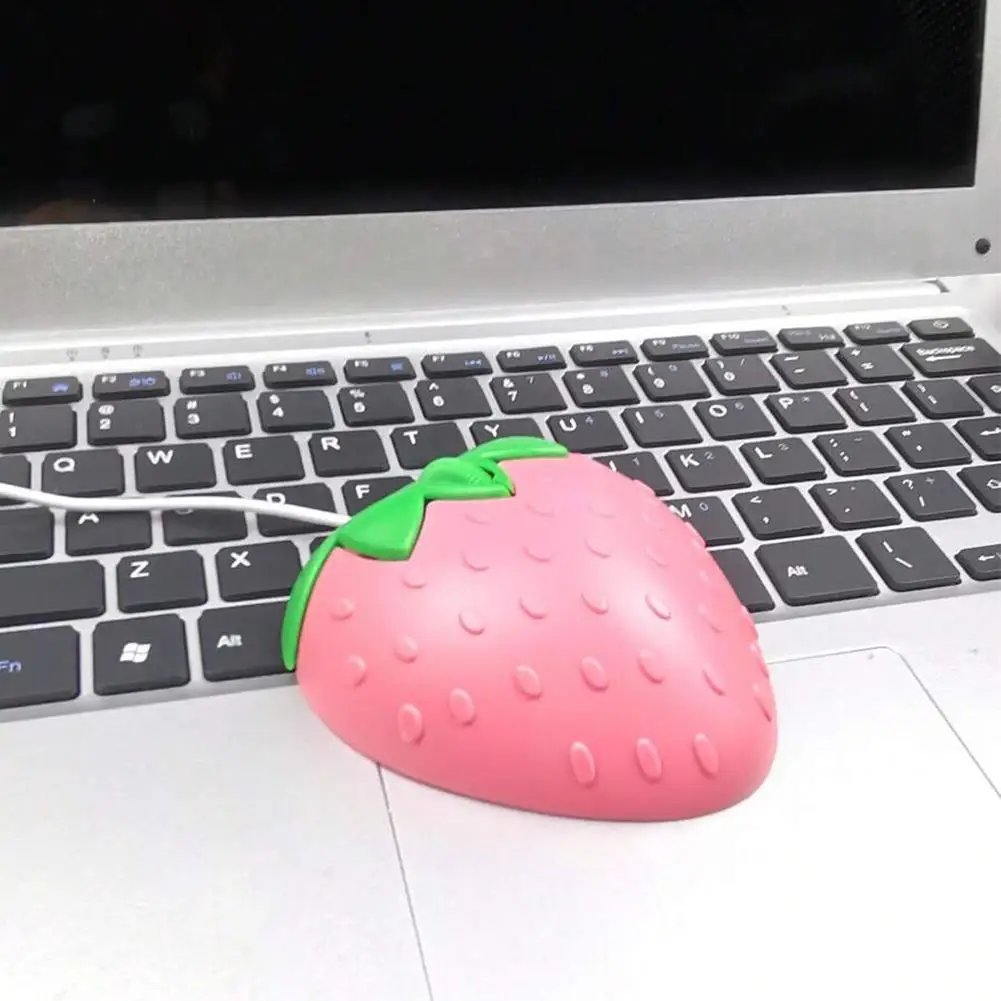 Wired Mouse Pink Strawberry Small Optical PC Computer Game Mouse Cute Creative Design Girls Birthday Gift For Office Laptop V1P8 Wired Mouse Pink Strawberry Small Optical PC Computer Game Mouse Cute Creative Design Girls Birthday Gift For Office Laptop V1P8
