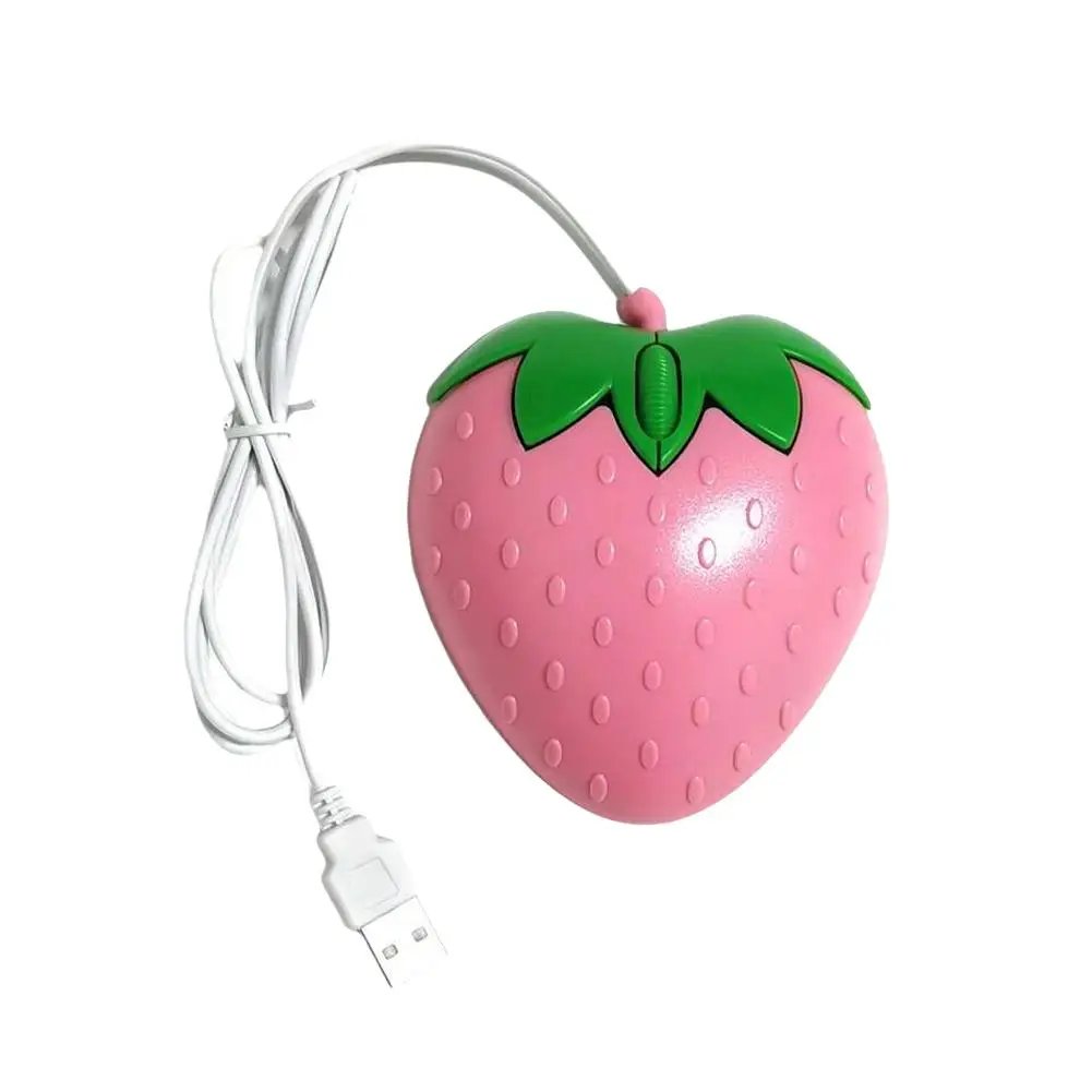 Wired Mouse Pink Strawberry Small Optical PC Computer Game Mouse Cute Creative Design Girls Birthday Gift For Office Laptop V1P8 Wired Mouse Pink Strawberry Small Optical PC Computer Game Mouse Cute Creative Design Girls Birthday Gift For Office Laptop V1P8