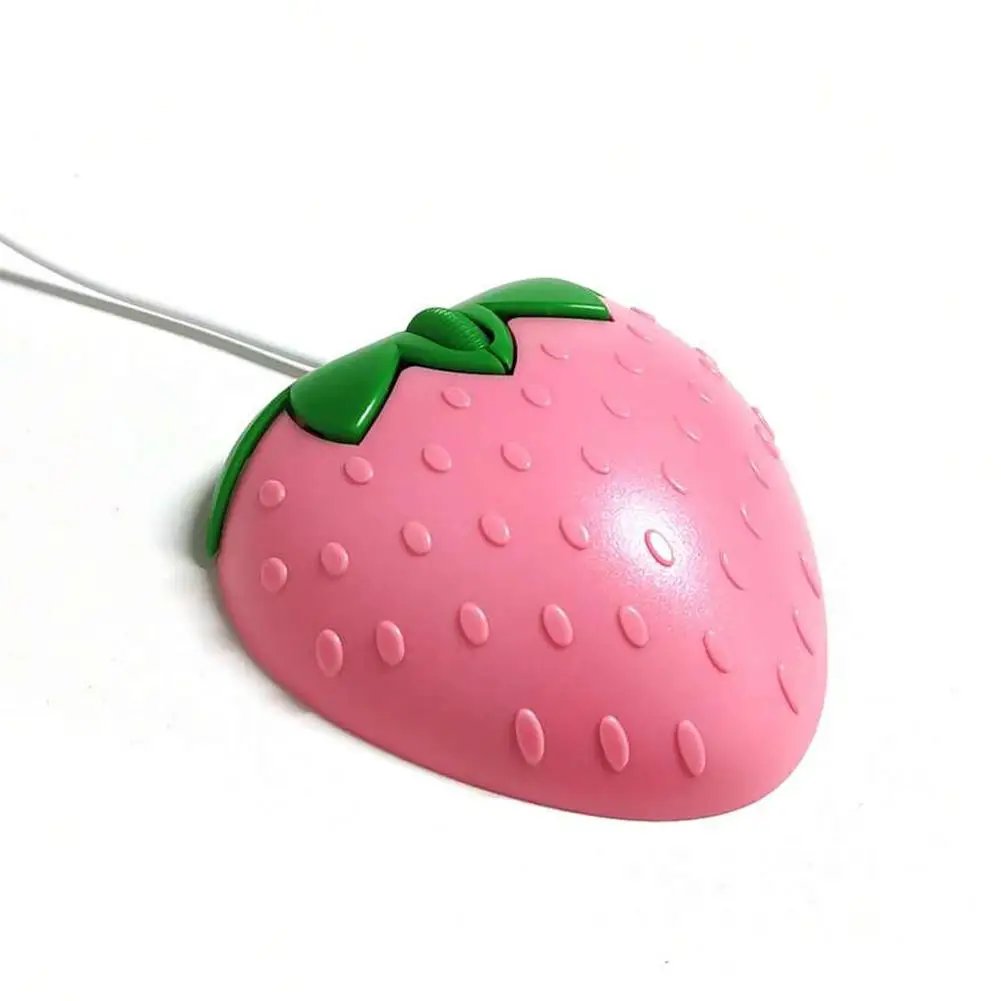 Wired Mouse Pink Strawberry Small Optical PC Computer Game Mouse Cute Creative Design Girls Birthday Gift For Office Laptop V1P8 Wired Mouse Pink Strawberry Small Optical PC Computer Game Mouse Cute Creative Design Girls Birthday Gift For Office Laptop V1P8