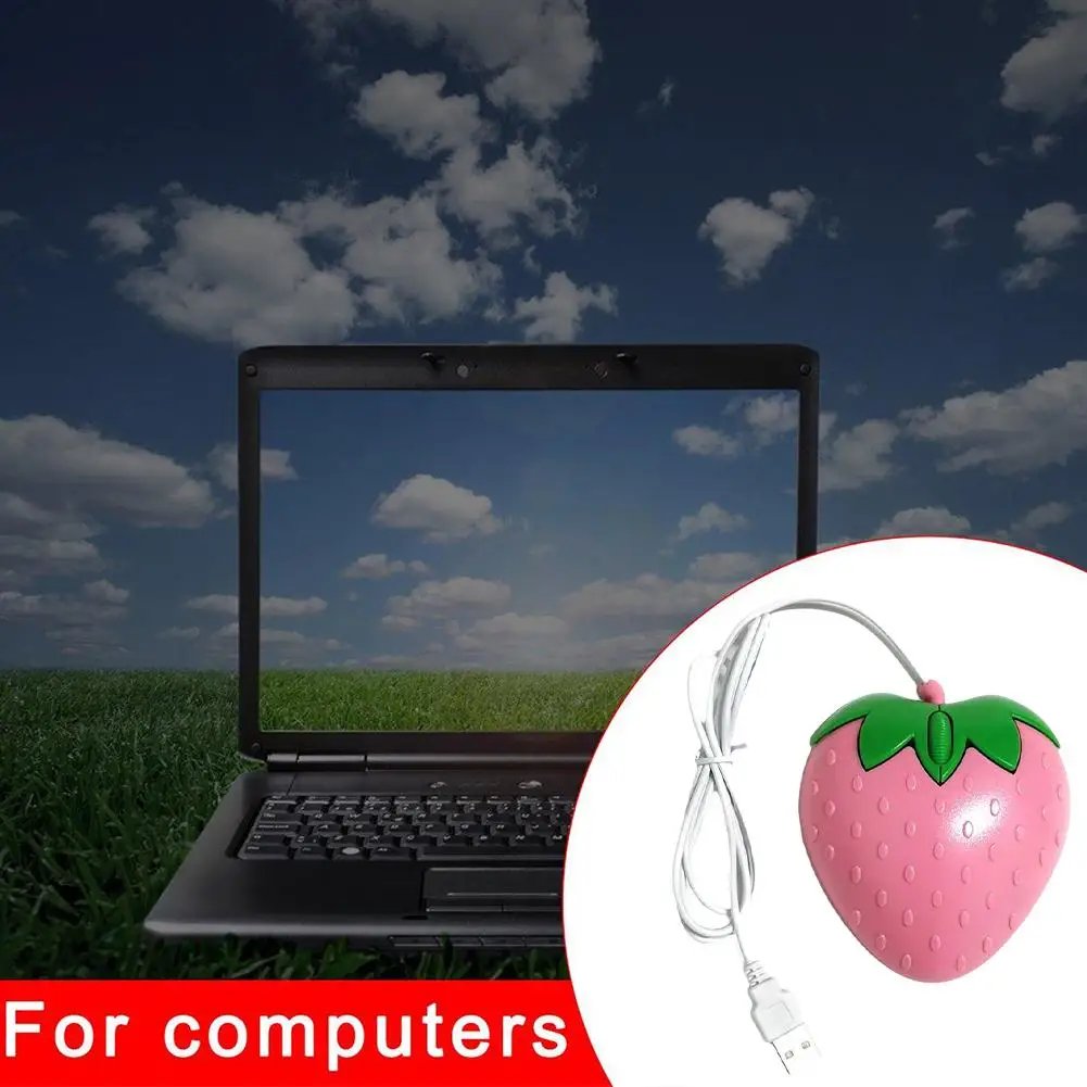 Wired Mouse Pink Strawberry Small Optical PC Computer Game Mouse Cute Creative Design Girls Birthday Gift For Office Laptop V1P8 Wired Mouse Pink Strawberry Small Optical PC Computer Game Mouse Cute Creative Design Girls Birthday Gift For Office Laptop V1P8