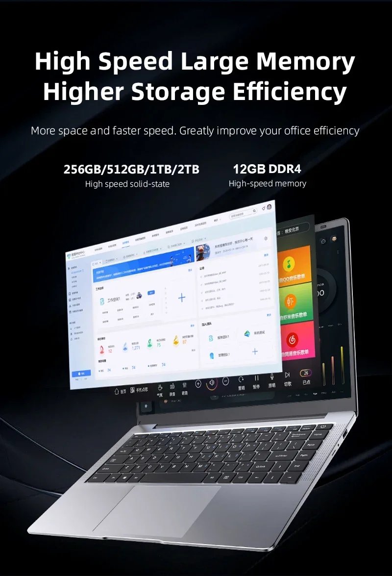 Laptop Intel i7 14.1 Inch 12GB RAM 512GB 1TB SSD Lightweight Business Computer Notebook FHD Gaming Portable Notebook Windows 11 Laptop Intel i7 14.1 Inch 12GB RAM 512GB 1TB SSD Lightweight Business Computer Notebook FHD Gaming Portable Notebook Windows 11