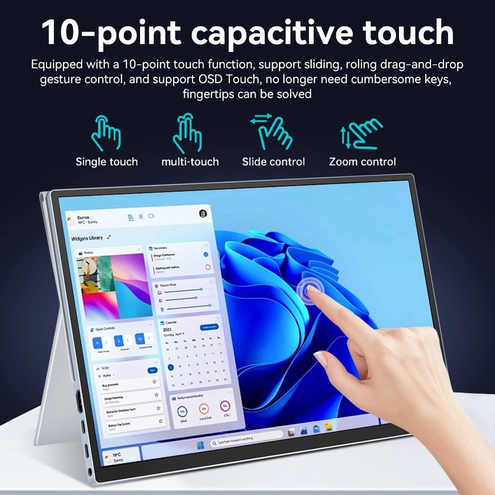 Portable Monitor Touchscreen 14 Inch 1920X1200P Ultra-Slim HDR FHD IPS Travel Display with case and Speakers Portable Monitor Touchscreen 14 Inch 1920X1200P Ultra-Slim HDR FHD IPS Travel Display with case and Speakers