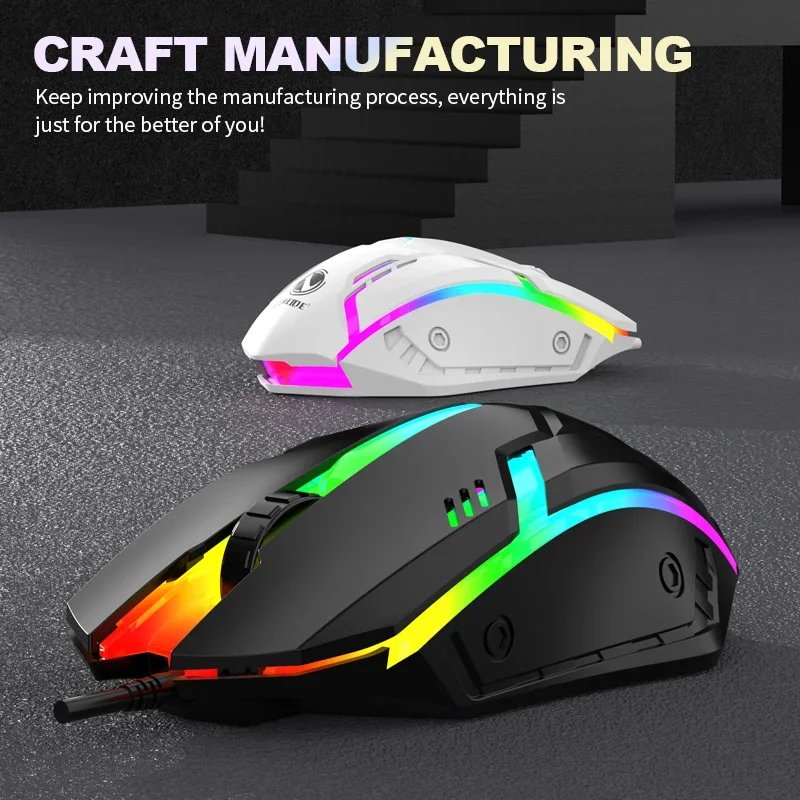Limei S1 E Sports LED Luminous Backlit Wired Mouse USB Wired For Desktop Laptop Mute Office Computer Gaming Mouse - Image 4