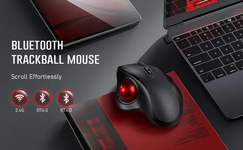 Trackball Wireless Mouse Rechargeable Bluetooth 2.4G USB Mouse Ergonomic Mice for Computer Android Windows 3 Adjustable DPI Trackball Wireless Mouse Rechargeable Bluetooth 2.4G USB Mouse Ergonomic Mice for Computer Android Windows 3 Adjustable DPI