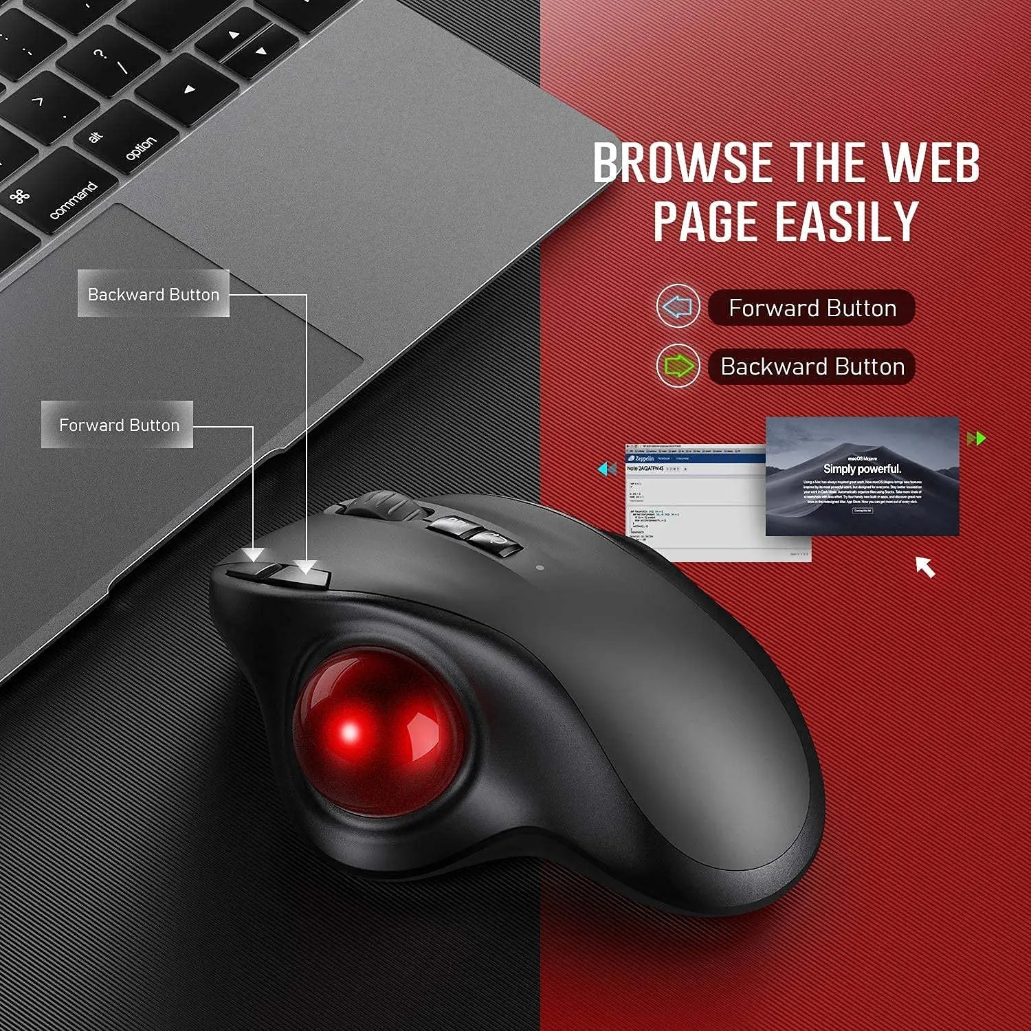 Trackball Wireless Mouse Rechargeable Bluetooth 2.4G USB Mouse Ergonomic Mice for Computer Android Windows 3 Adjustable DPI Trackball Wireless Mouse Rechargeable Bluetooth 2.4G USB Mouse Ergonomic Mice for Computer Android Windows 3 Adjustable DPI