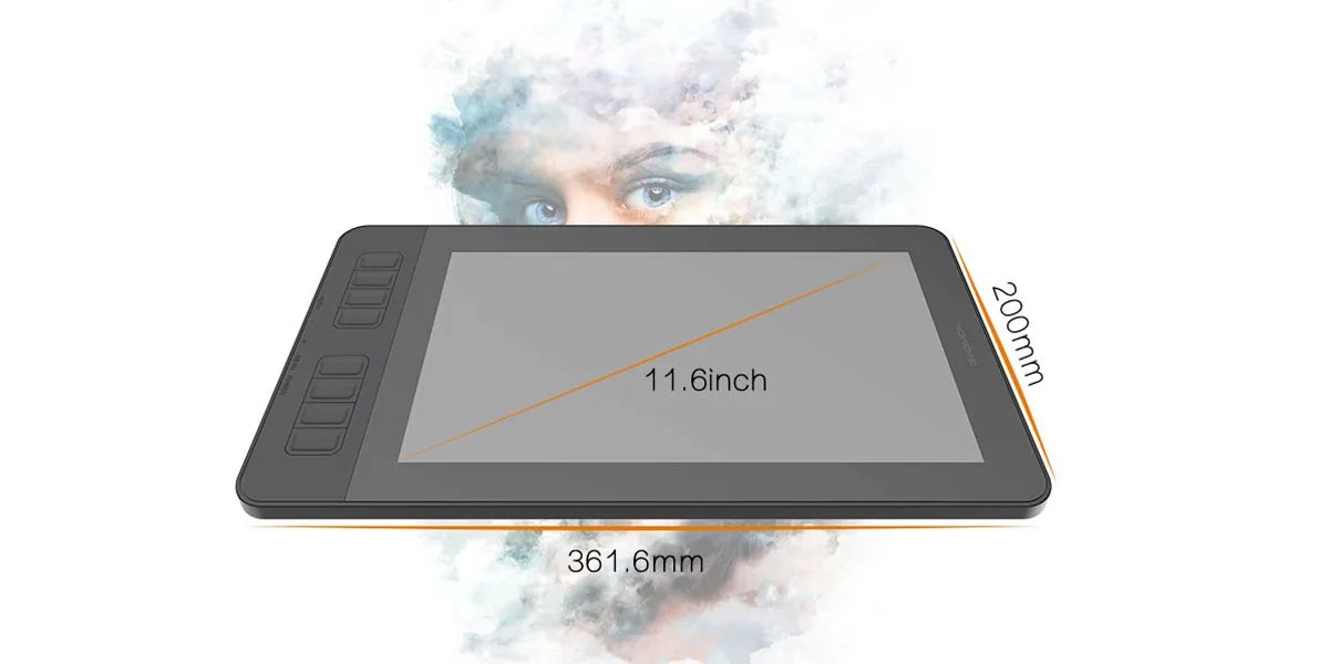 GAOMON PD1161 IPS HD Graphics Drawing Display Digital Tablet Monitor With 8 Shortcut Keys & 8192 Levels Battery-Free Pen