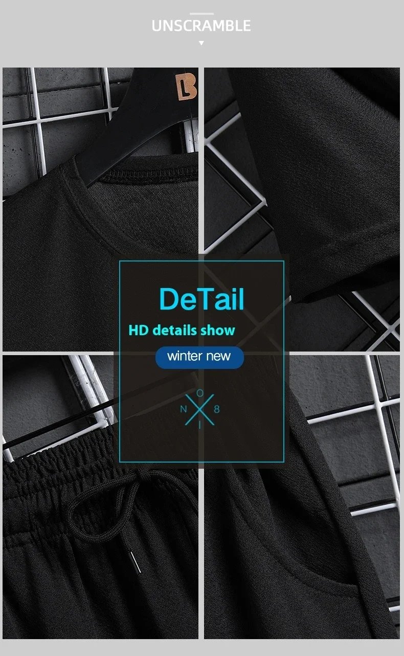2025 New Fashion Trend Men's summer short-sleeved T-shirt set, men's casual sports fitness running shorts two-piece set