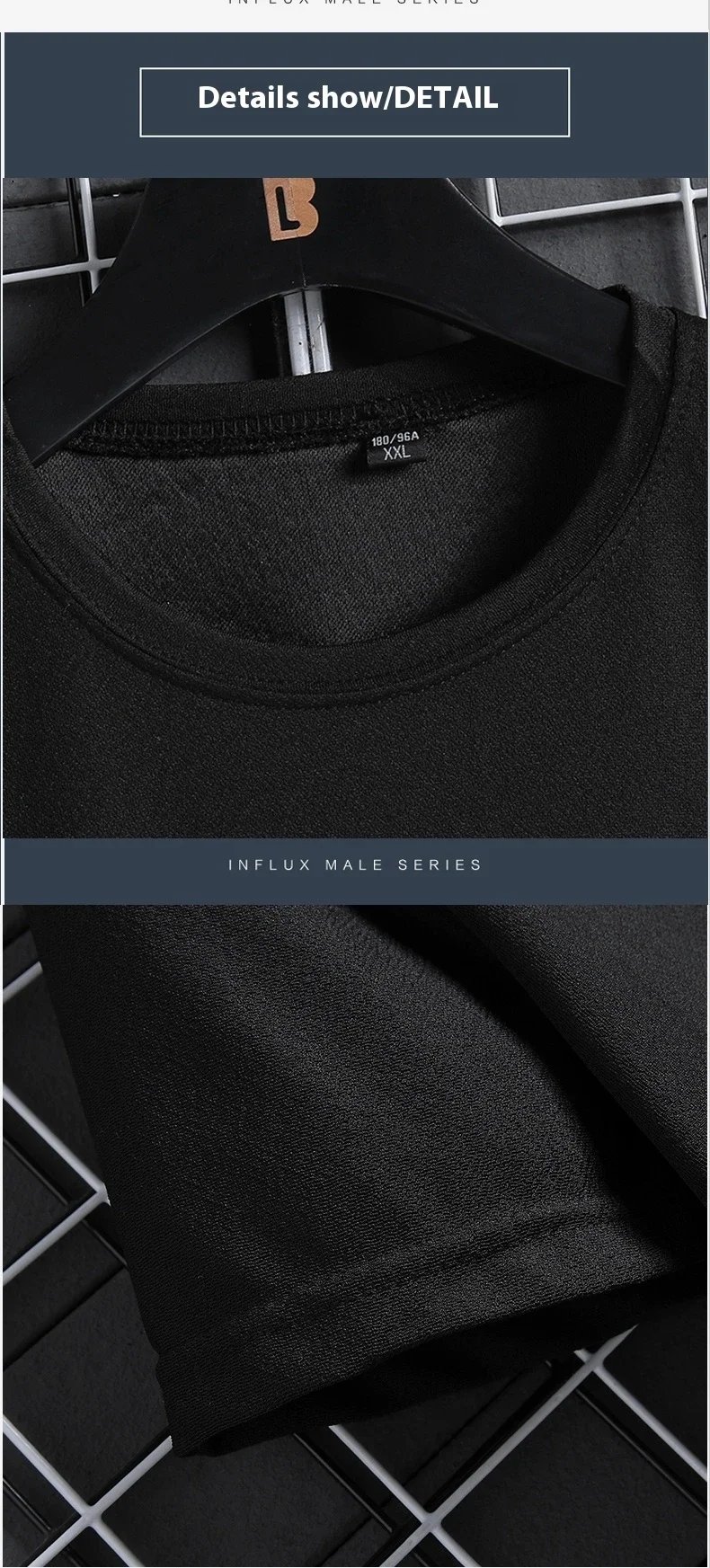 2025 New Fashion Trend Men's summer short-sleeved T-shirt set, men's casual sports fitness running shorts two-piece set